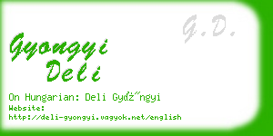 gyongyi deli business card